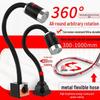Nine Machine Tool Gooseneck Magnetic Work Light - 3W/6W/9W, 24V/220V, Strong Magnetic Base, Long Arm