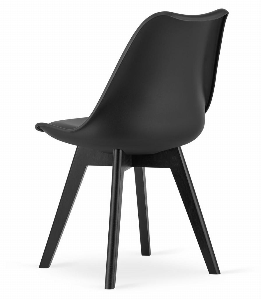 Scandinavian Modern Dining Chair Mileo Premium Black Eco