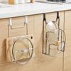 Multifunctional Punch-free Pot Lid Rack Household Kitchen Wall-mounted Iron Pot Lid Rack Multi-layer Cutting Board Storage Rack