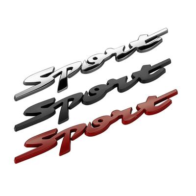 Sport Chroom Embleem Auto Badge Sticker Racing Voordeur Zijkant 3D Logo Achterklep Sticker Automobielen Auto Styling Accessoires