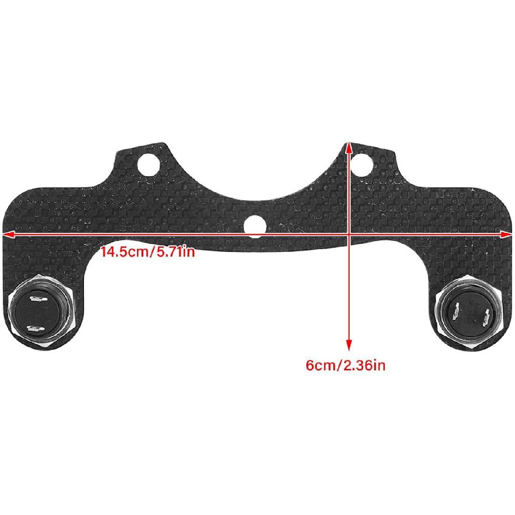 Acouto Steering Wheel Horn Button for 6 Bolts Racing Steering Wheel Car Carbon Fiber External Horn Button Kit (Dual Button)