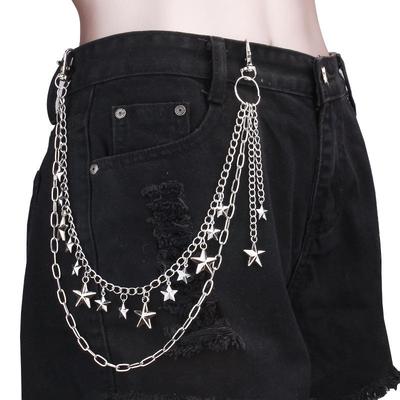 Retro Hip-Hop Star Tassel Waist Chain – Double-Layer Metal Chain for Women