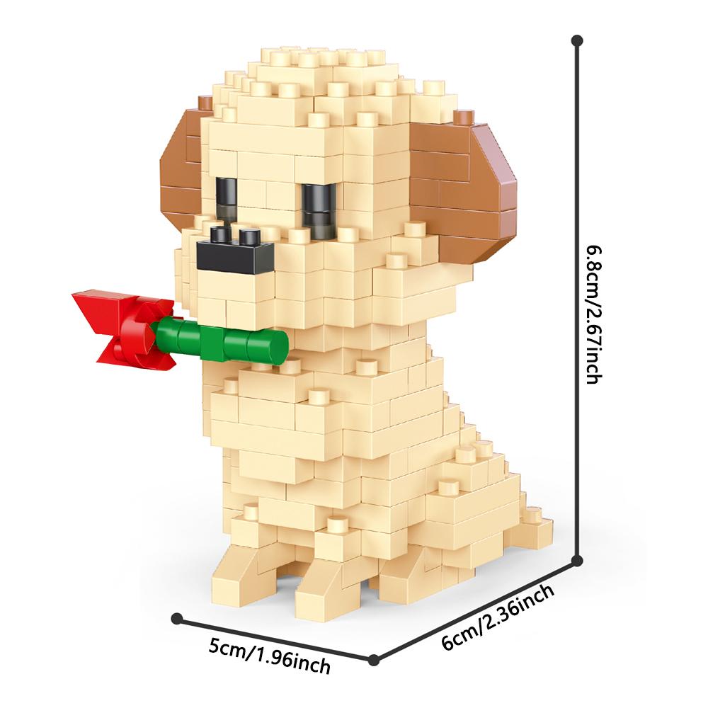 Micro Zoo Building Blocks Sheep Animal Set 3D Model, Desktop Farm Scene Decor for Kids Room, Delightful Gift for Animal Lovers