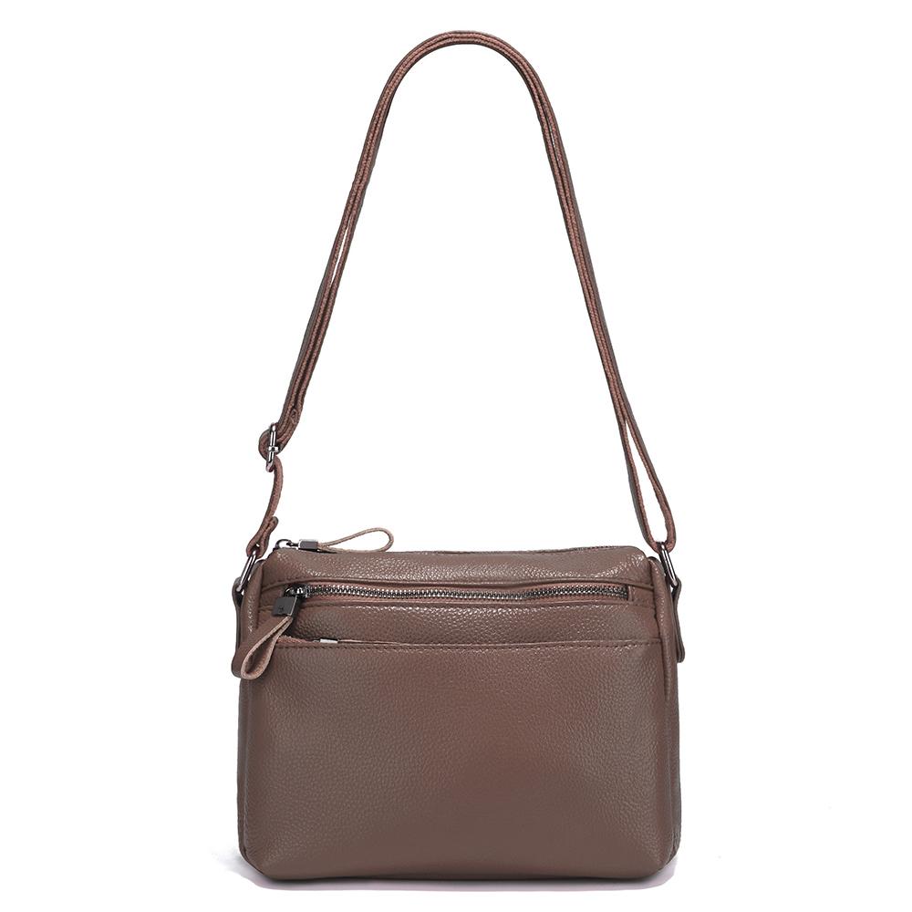 Zency Handbag For Women Genuine Leather Crossbody Multiple Compartments