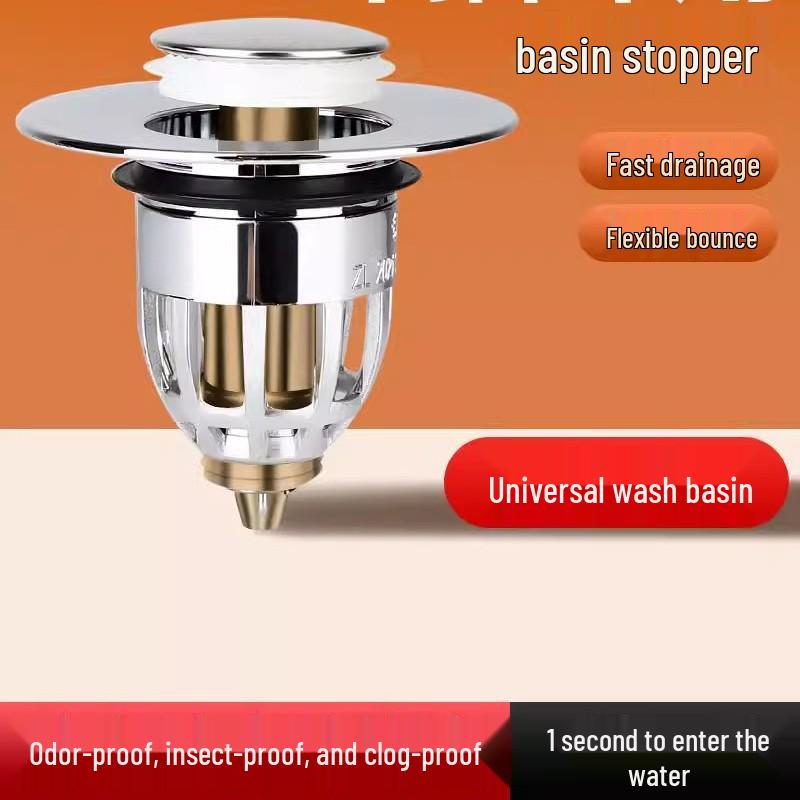 

Нержавеющая сталь Герметичный и Защищающий от запаха Всплывающий сливной клапан для раковин Pop-Up Core - Plastic