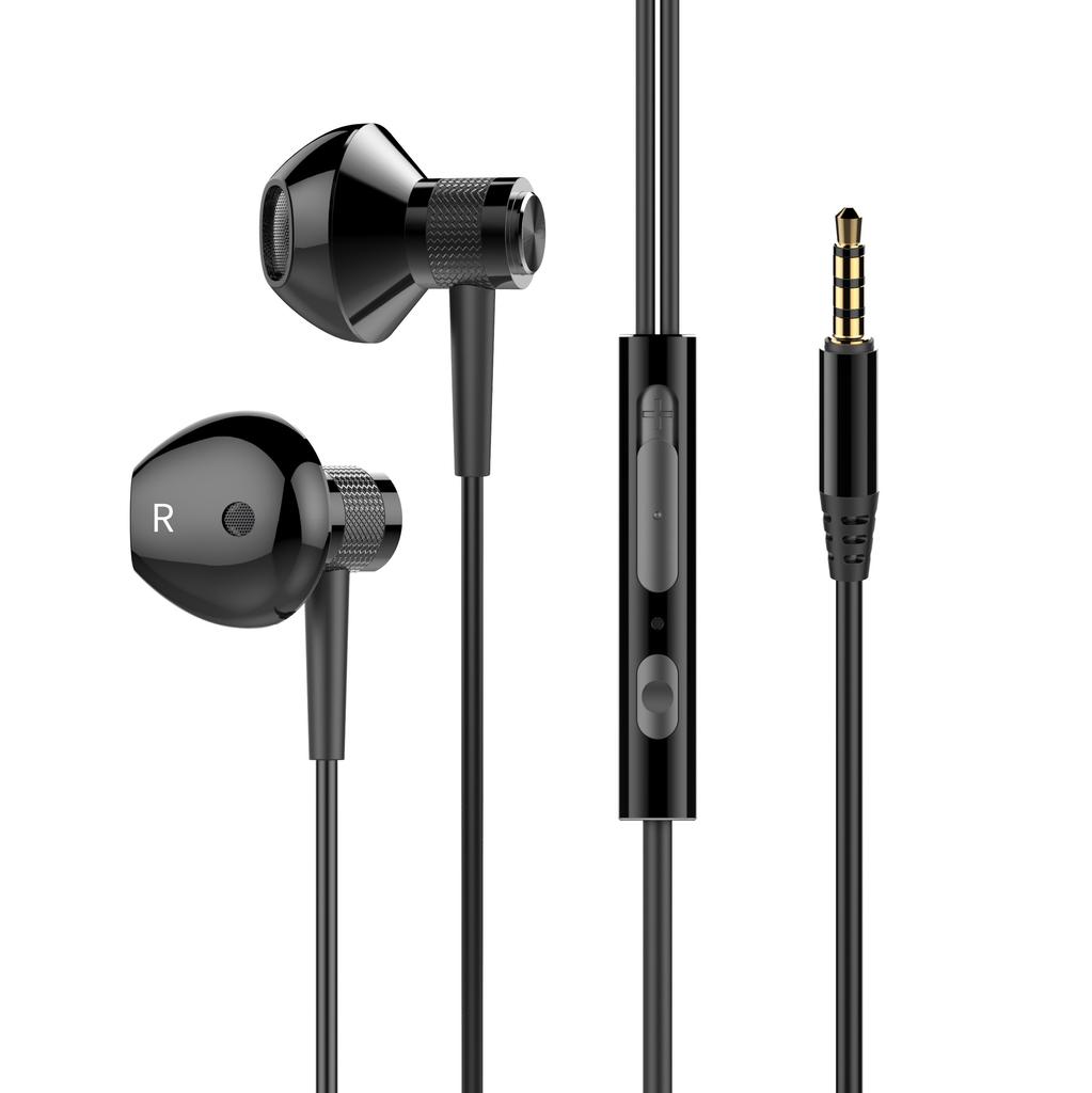 New mobile phone computer music earphones semi-in-ear metal wired e-sports heavy bass earplugs