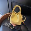 PU Leather Women Shoulder Bag Minimalist Handbag Fashion Bucket Bag  Students