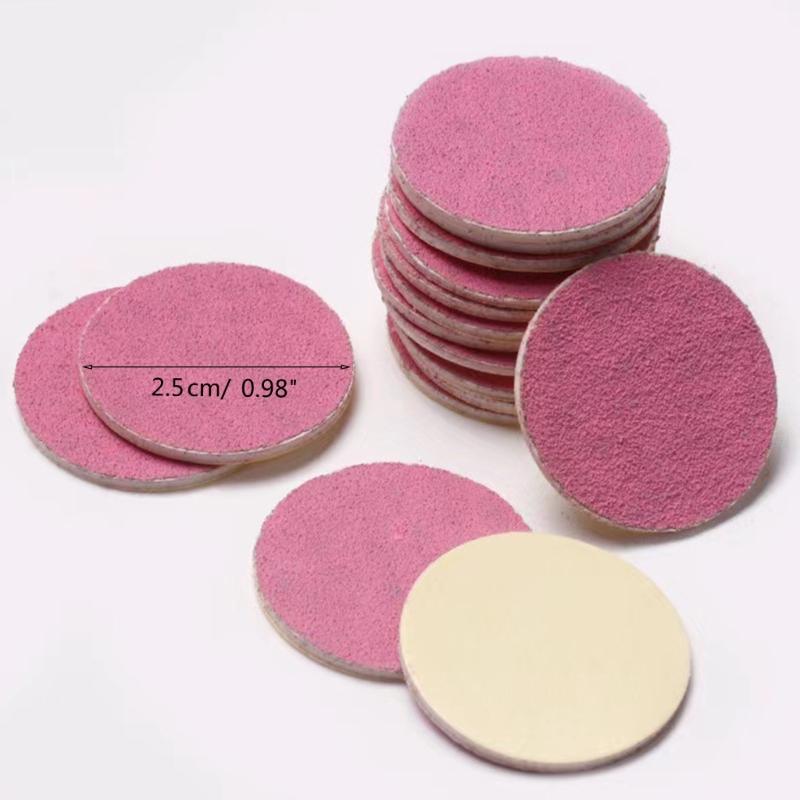 50x Foot File Disc Callus Disks Replaceable Sandpaper Discs Self-adhesive Sandpaper Disk Pads Remover Tool for Men Women