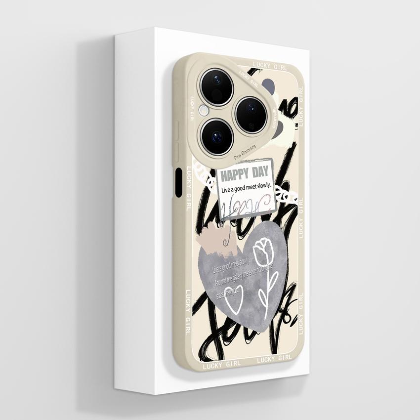 

Чехлы для телефонов Huawei Pura 80 Pro Honor X7d X9d X20 V40 с красивыми деревенскими узорами, защитой объектива, из жидкого силикона, противоударный чехол для Huawei Huawei Pura 80