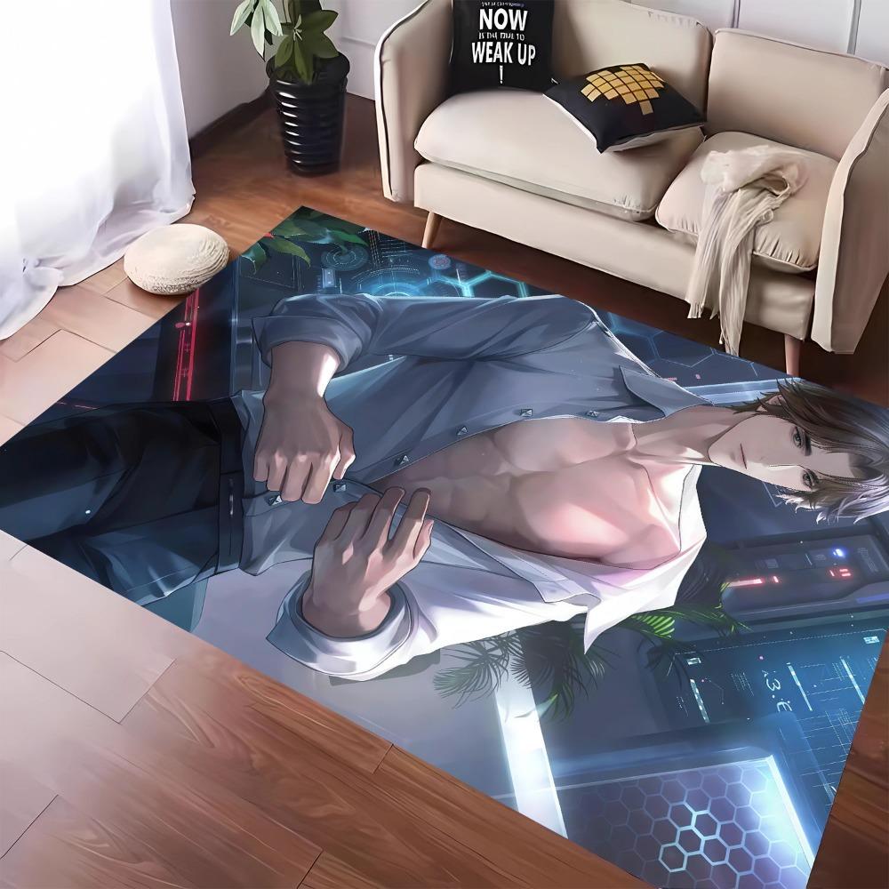 1pc Carpet Game Anime Characters Print for Home Living Room Bedroom Decor Non-slip Rug Floor MatComfortable Carpet for Fans Gift