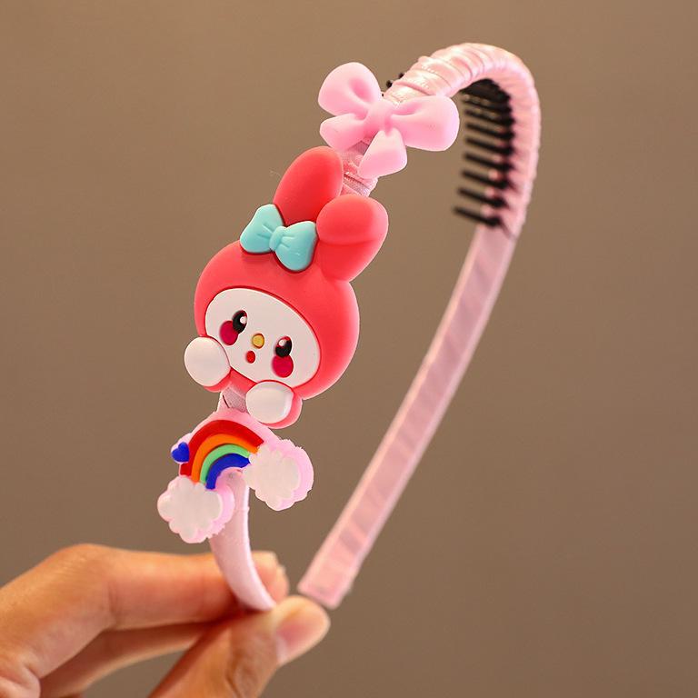 2024 Korean Green Headband & Hairpin for Girls - Trendy Douyin Style High-Value Headdress for Kids