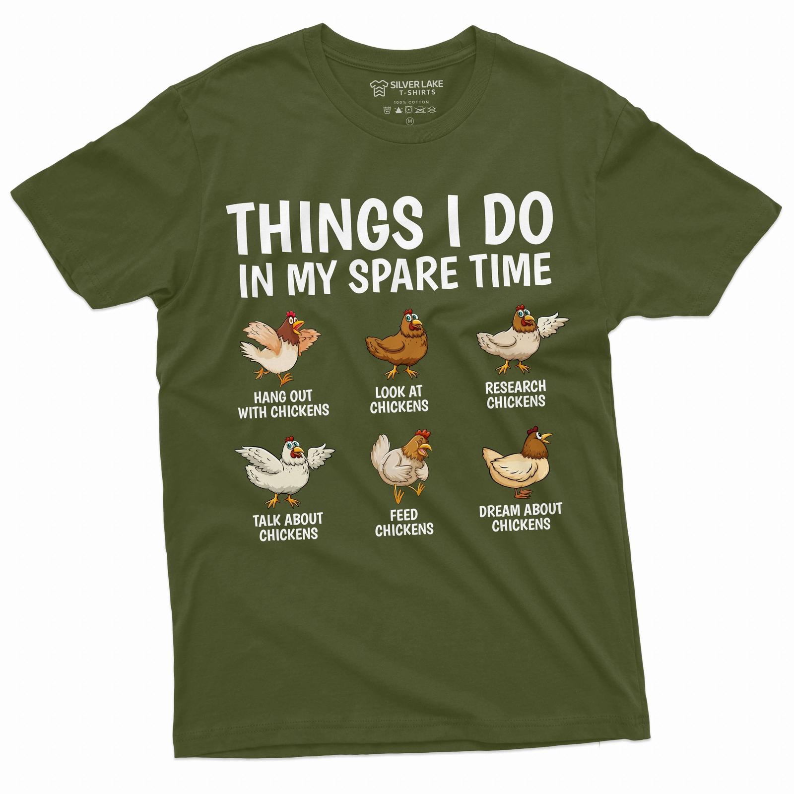 Chickens & Chuckles: Hilarious Farmer Tee - Farming Fun in My Spare Time Shirt 3XL