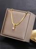 1pc Minimalist Square Cubic Zirconia Pendant Stainless Steel Blade Chain Necklace For Women, Suitable For Daily Wear And Gift