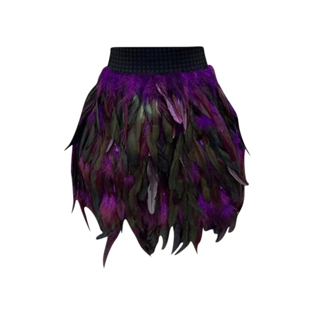 Dámské Módní Sexy Módní Peří Make-up Plesové Vystoupení Šaty Sukně