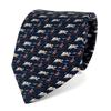 Excellent Tie Riding Pattern Navy Blue Silk Mens 5658 EA Used