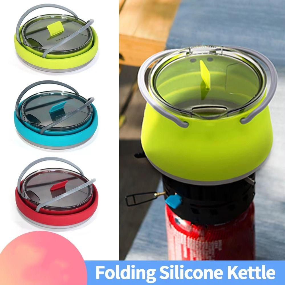 

Складной чайник для воды объемом 1000 мл, портативная чайник-кофеварка, экономящая место, складной чайник для пикника