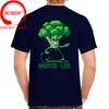New Anime Brocco Lee T shirt Unisex Funny Vegetable with Nunchucks Tshirt Parody Kung Fu Brucee Lee T shirt Jeet Kune Do tee shirt