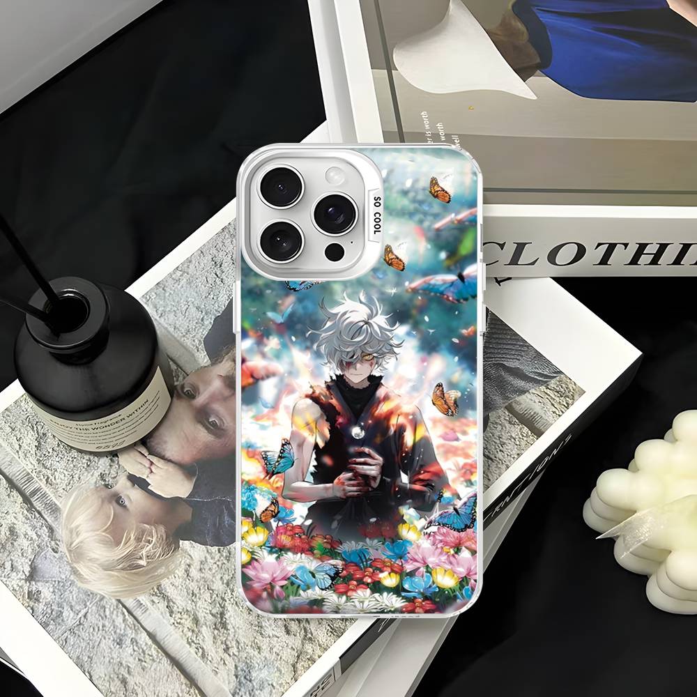 

Чехол для телефона с изображением аниме H-Hells Paradise, серебристый корпус, для iPhone 17 16 15 14 13 12 11 Pro Max Plus iPhone 13