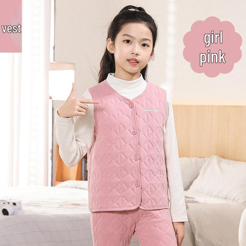 

Kids Fleece-Lined Warm School Uniform Trousers for Boys and Girls - Autumn/Winter Outdoor Wool Pants 120 cm