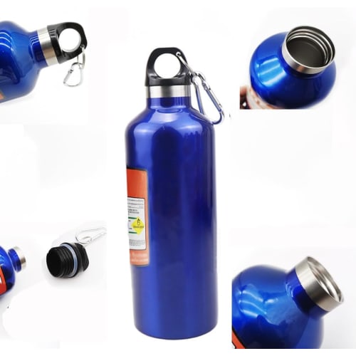 OsAtNb 500ml Stainless Steel Thermos Water Bottle with Vacuum Insulation, Keeps Hot or Cold Water Hot or Cold, Leak-Proof, and Includes a Carabiner, E