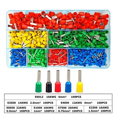 Cord End Connector Combination Set Insulated Terminator VE Tubular Crimp Terminals Tube Terminal