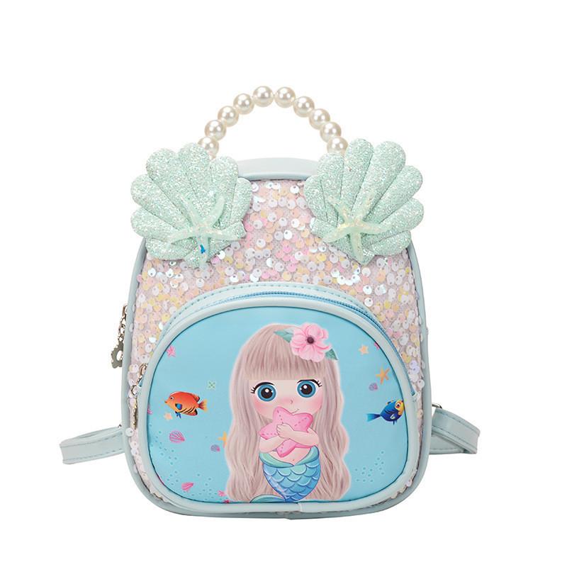 Adorable Cartoon Children's Backpack Girls Kindergarten Lightweight Pu Bag Breathable