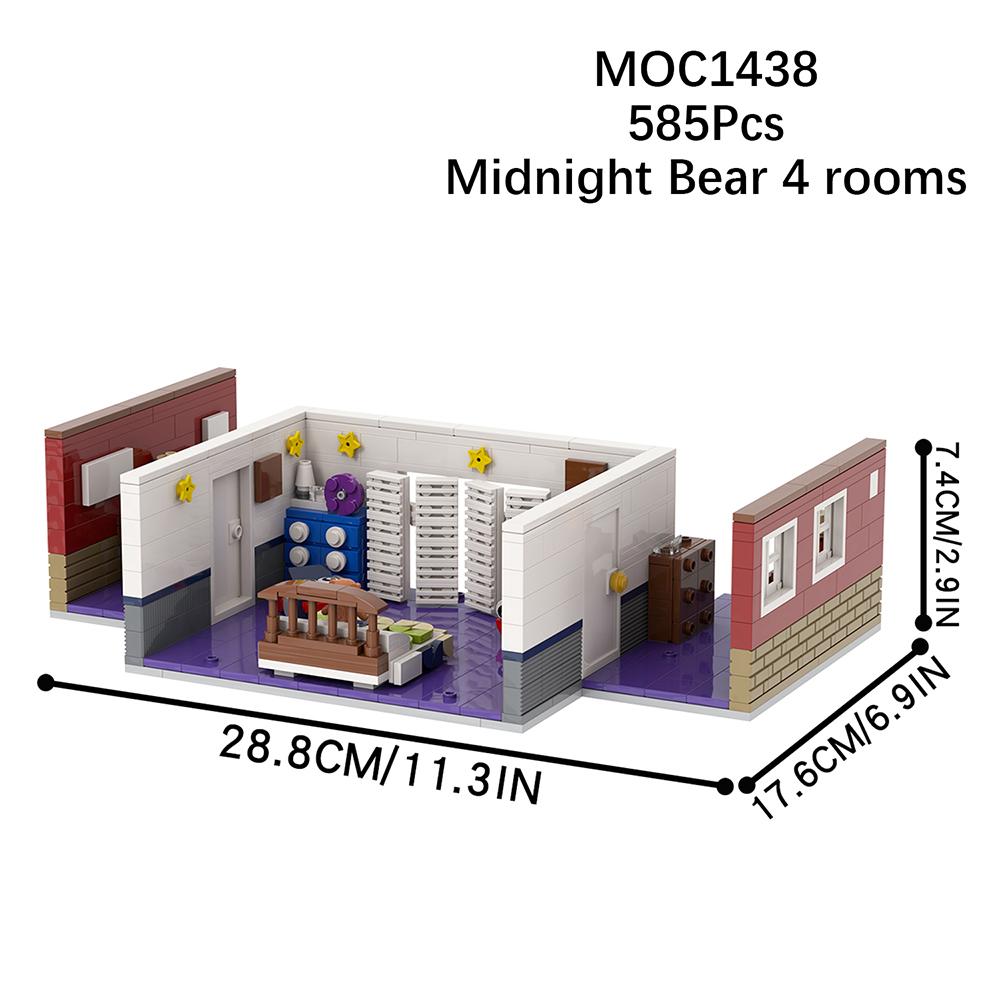 MOC WM2612 Medvěd Stage Bricks Hororová Herní Figurka Kompatibilní WM6170 Stavebnice Hračky Pro Děti Přátele Narozeninový Dárek Zvíře