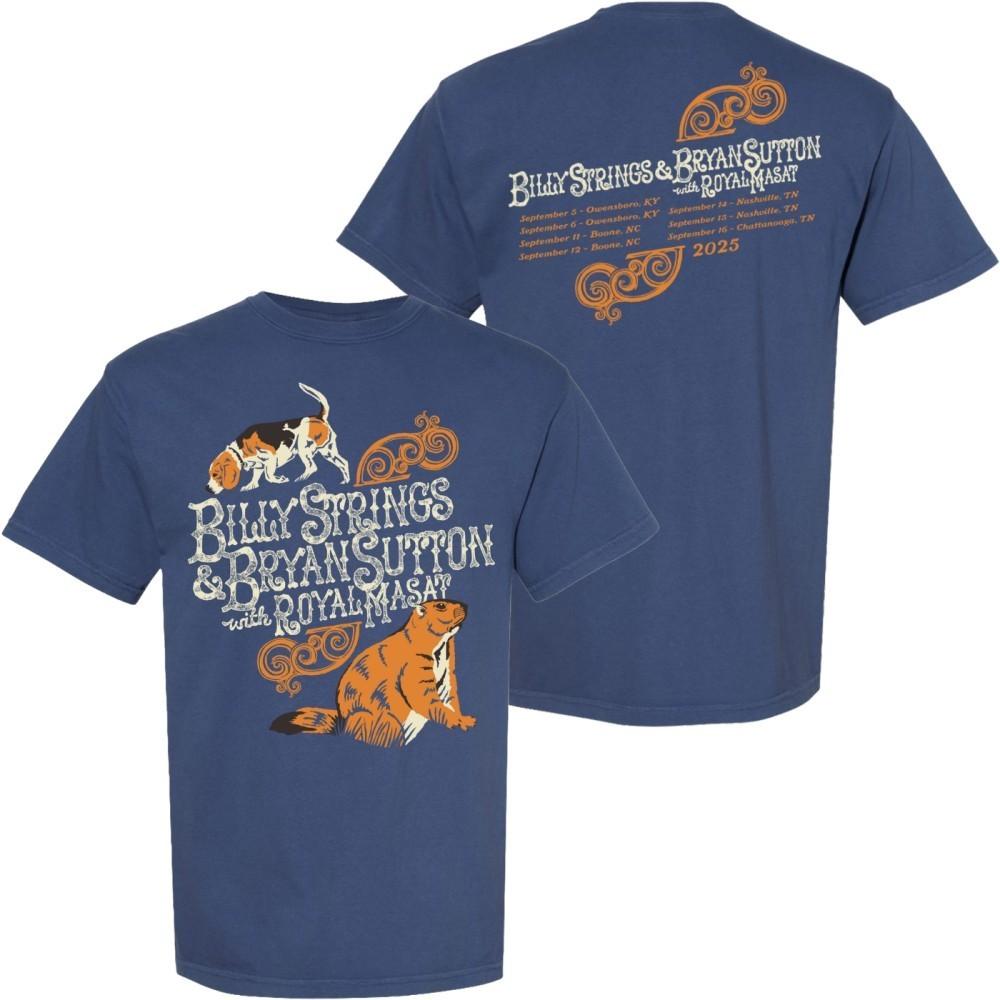 Billy Strings And Bryan Sutton With Royal Masat Groundhog Tee with Dates T-Shirt XXXL