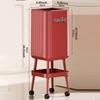 Modern Large Capacity Rolling Trash Can Without Lid for Office, Kitchen, Restaurant, Bathroom.
