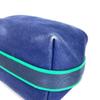 HERMES Bridea Black GM pouch vanity bag H logo Hand Bag cotton blue/Green
