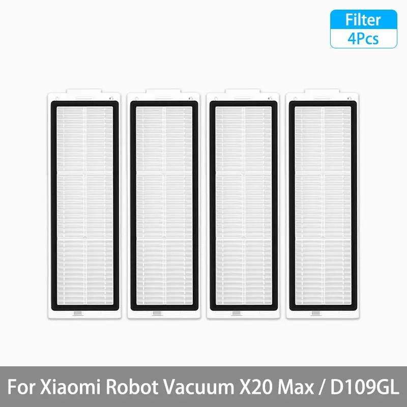 Suitable For Xiaomi Robot Vacuum X20 Max D109GL Accessories Roller Main Brush Side Brush Filter Mop Dust Bag