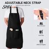 Küchenschürze Koch Schürze Einfarbig Wasserdicht Polyester Koch Baumwolle Nackenband für Restaurant Damen