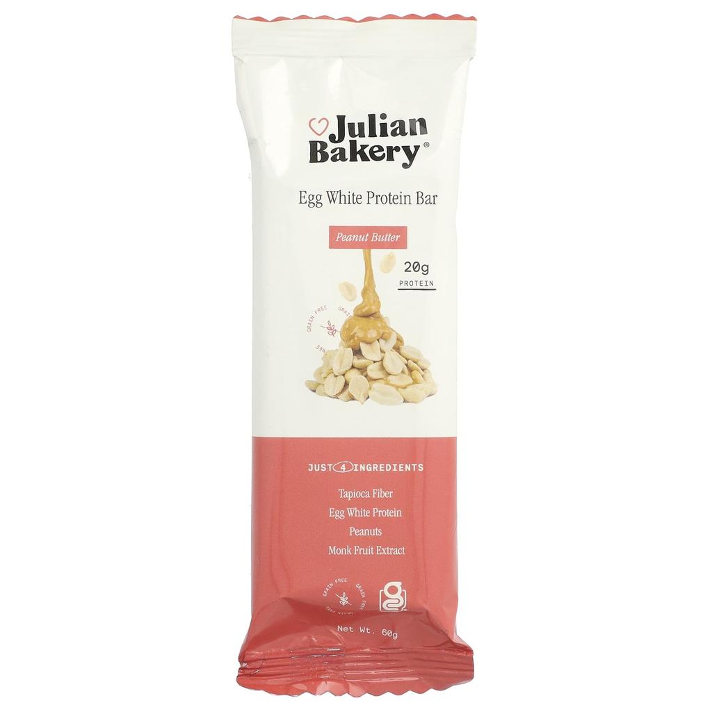 Egg White Protein Bar, Peanut Butter, 12 Pieces, 60G Each
