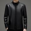 Autumn and winter new middle-aged father leather jacket men's business casual stand collar genuine leather sheepskin jacket
