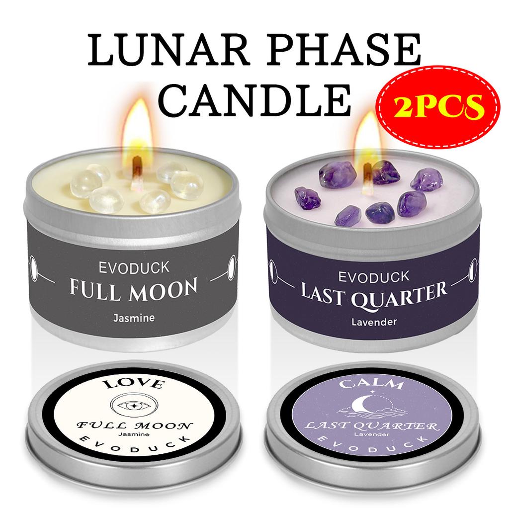 1pc EVODUCK new moon Scented Candles 3oz Law of Attraction Manifestation Energy Boosting White Sage Christmas Scented Candle