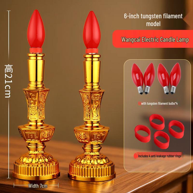 

LED Electronic Candle for Buddhist Altar - Ever-Burning Wealth & Offering Lamp