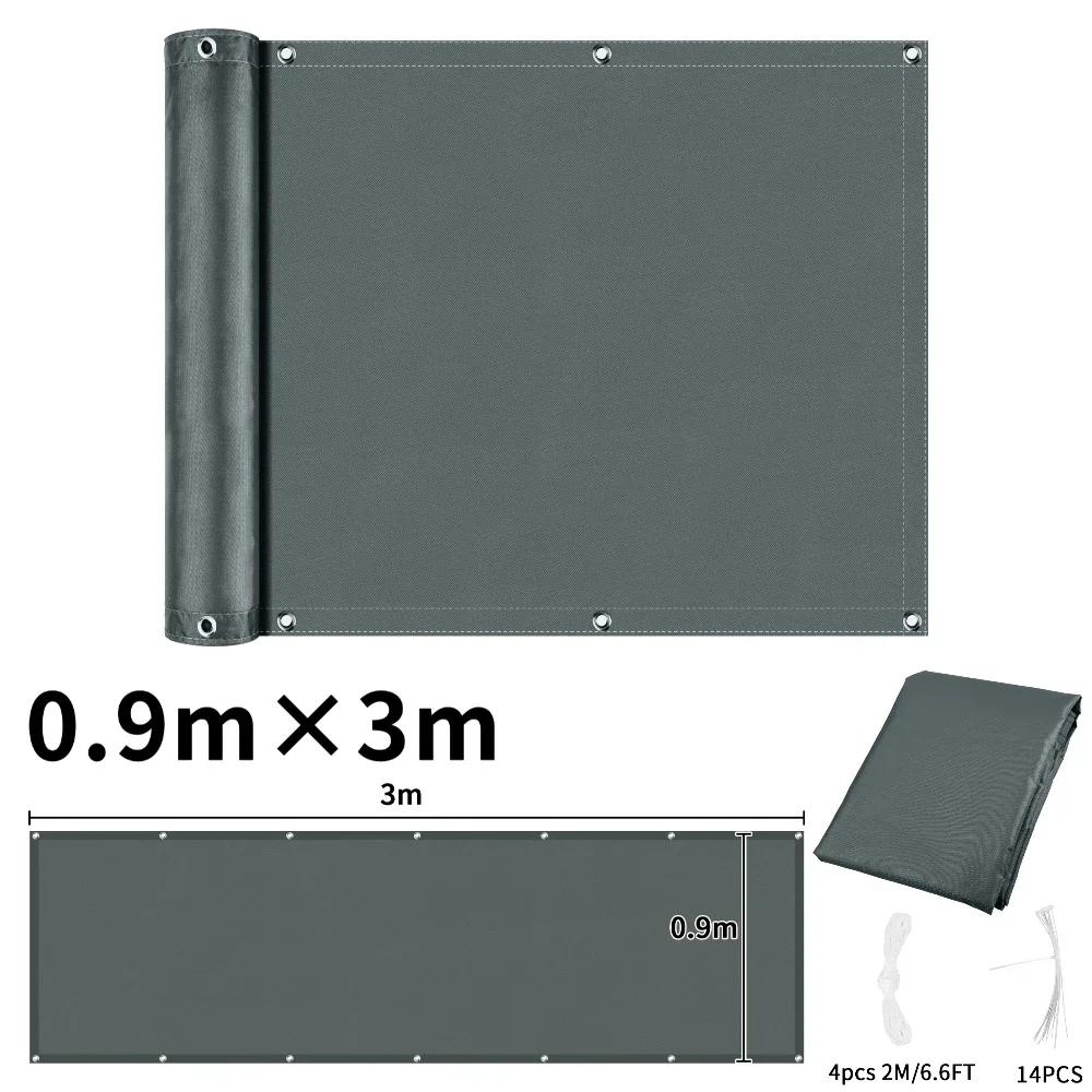 Balcony Privacy Screen Waterproof Balcony Railing Cover Dividing & Protective Screens UV Protection for Apartment Outdoor Garden