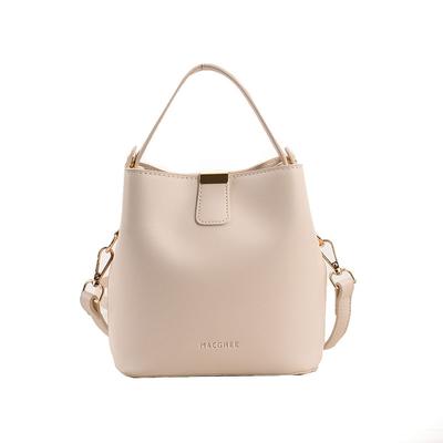 Modische kleine Handtasche, schlichte Bucket Bag, vielseitige Umhängetasche