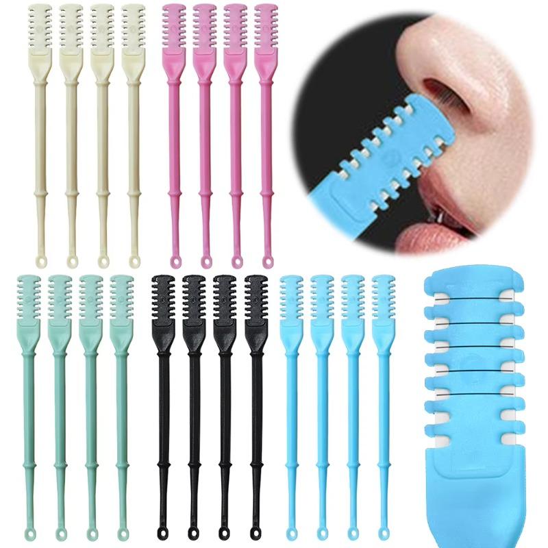 2/4/8Pcs Nose Hair Trimmer 360 Rotating Nose Hair Remover Nasal Clippers for Women Men Washable Manual Nose Hair Trimmers