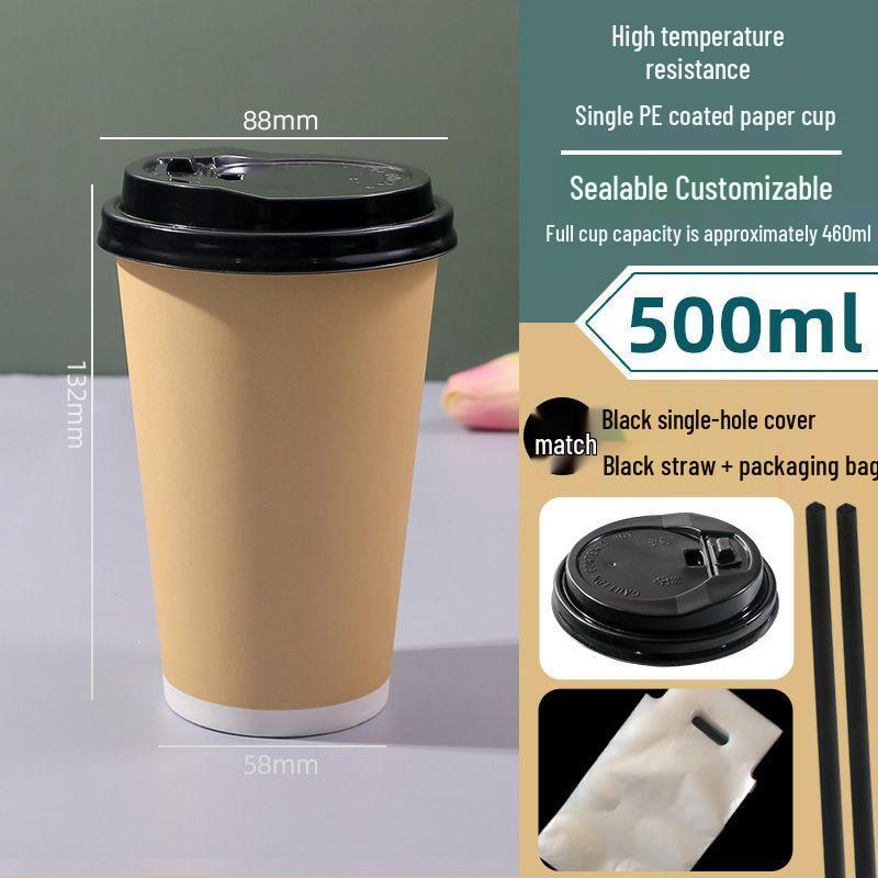 Thickened 250/400ml Disposable Coffee Cups with Lids for Hot and Cold Drinks