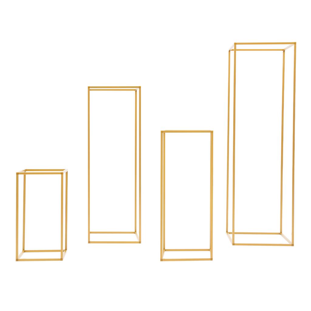 4PCs Metal Flower Stand for Wedding Table Centerpieces,   15.74inch/23.62inch/31.49inch/39.37inch Tall Gold Wedding Flower Stand