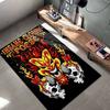 Dark Street Skull Pattern Square Carpet,Area Rug,Carpet Rug for Living Room Bedroom Sofa Playroom Decor,Non-slip Floor Mat,Holiday Birthday Gifts