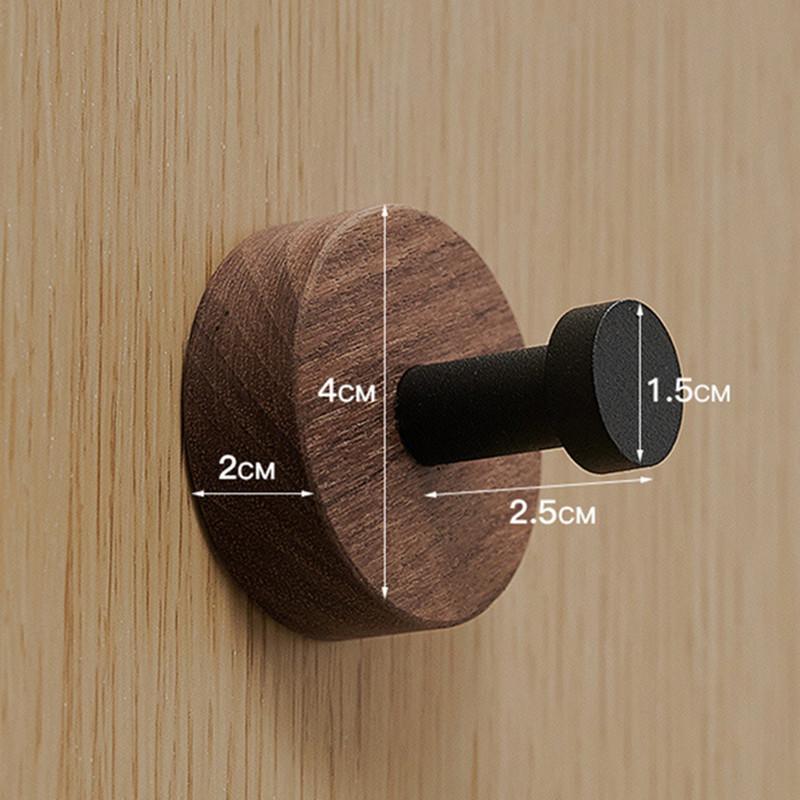 Walnuss Türhaken Kreativer Lochfreier Wandhaken Moderne Heim Wanddekorationszubehör Kleidung Handtücher Universalhaken Geschenk