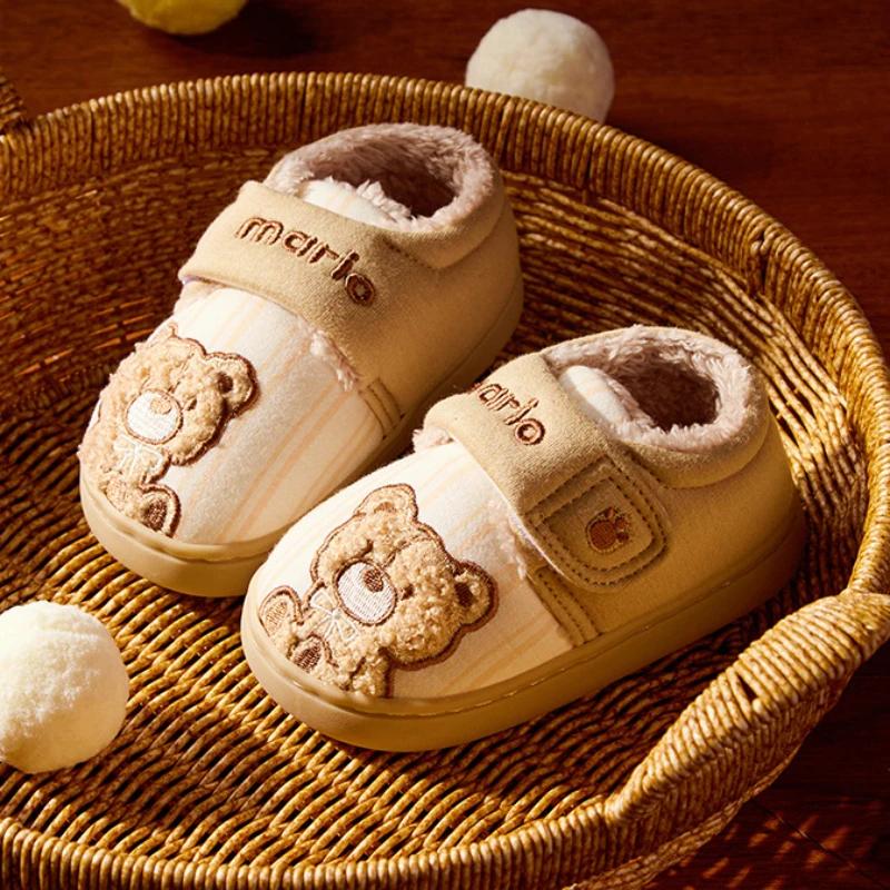 Children Shoes Winter Cotton Toddler Shoes for Newborn Baby Warm Plush Barefoot Shoes Kids Antiskid Sneakers Zapatos Bebe Niña