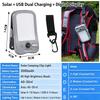 Solar USB Rechargeable Clip-On Camping Light, Waterproof LED Tent Lamp 3 Brightness Modes Portable Outdoor Lantern for Hiking Fishing Emergency