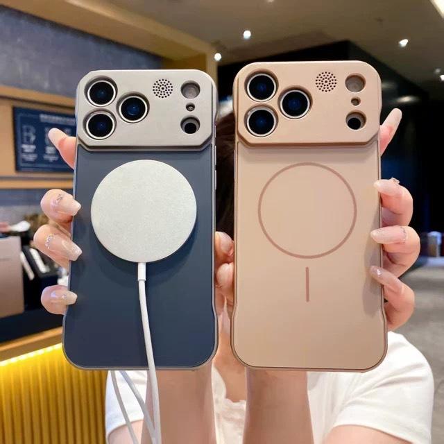 IPhone17PROMAX Aromatherapy Thin Circle Magnetic Frameless Phone Case Suitable for Apple 16 Matte Skin Feeling