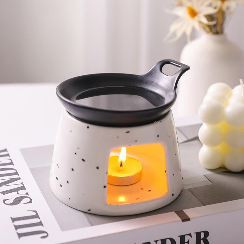 Fashion Creative Ceramic Aromatherapy Stove Can Dry Burn Fragrant Powder, Coffee Grounds, Aromatherapy Lamp Essential Oil Heater