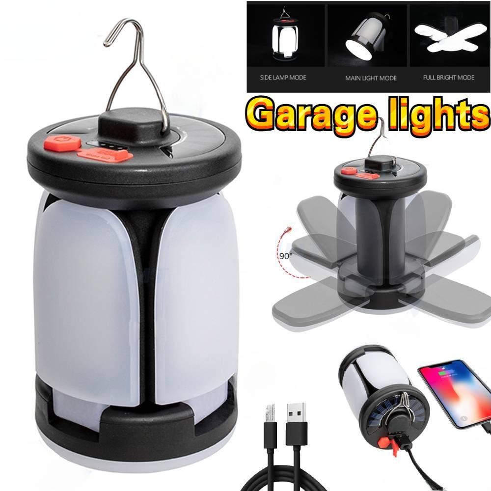 Außenbeleuchtung LED Blatt Campinglampe Hängende Notfall-Solar-USB-wiederaufladbare Zelt-Campinglichter Angel-Reise-Laternen