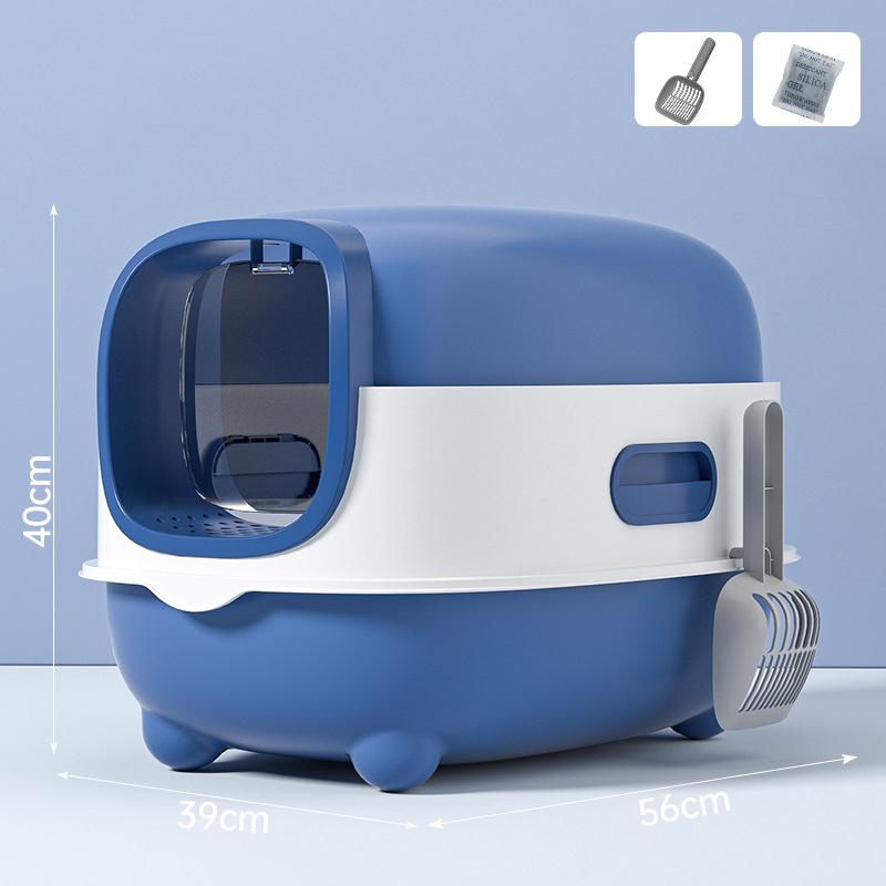 Geschlossene Katzentoilette, spritzwassergeschützt, geruchsisolierend, doppelt verwendbar, faltbares Design, bietet Platz für Katzen mit einem Gewicht von weniger als T