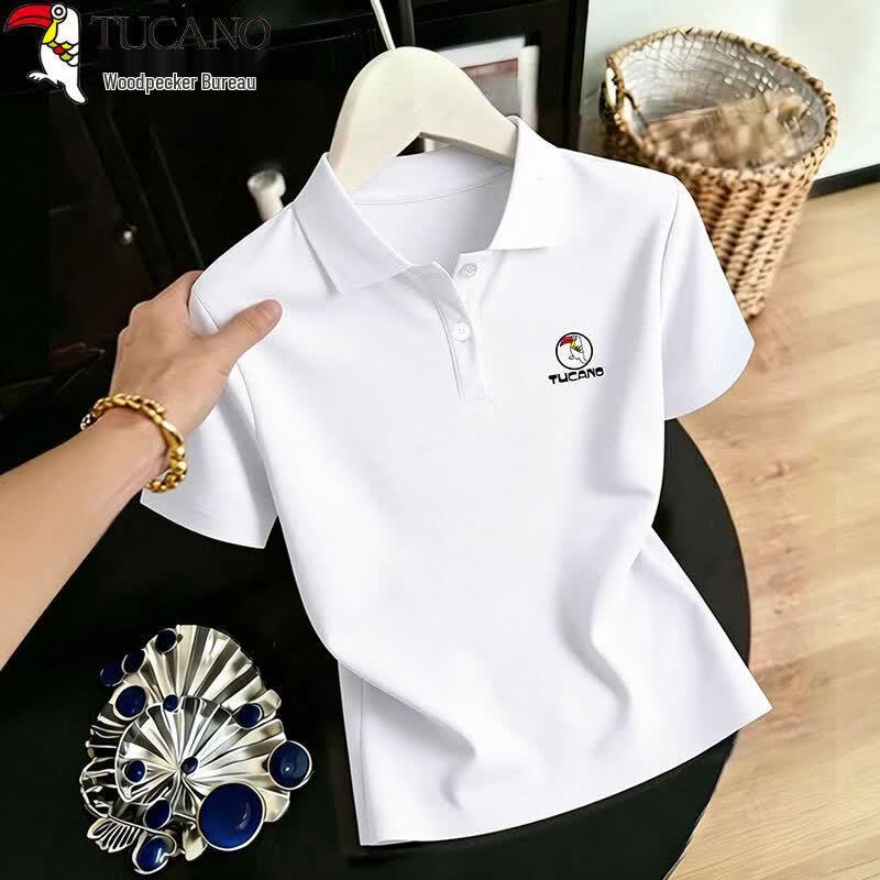 Woodpecker Women s Ice Silk Polo T-shirt 3XL белый